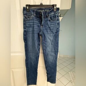 American Eagle Outfitters Dark Indigo Super Low-Rise Jegging